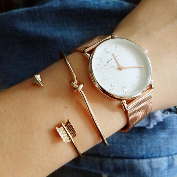 Arrow Cuff & Knotted Bracelet