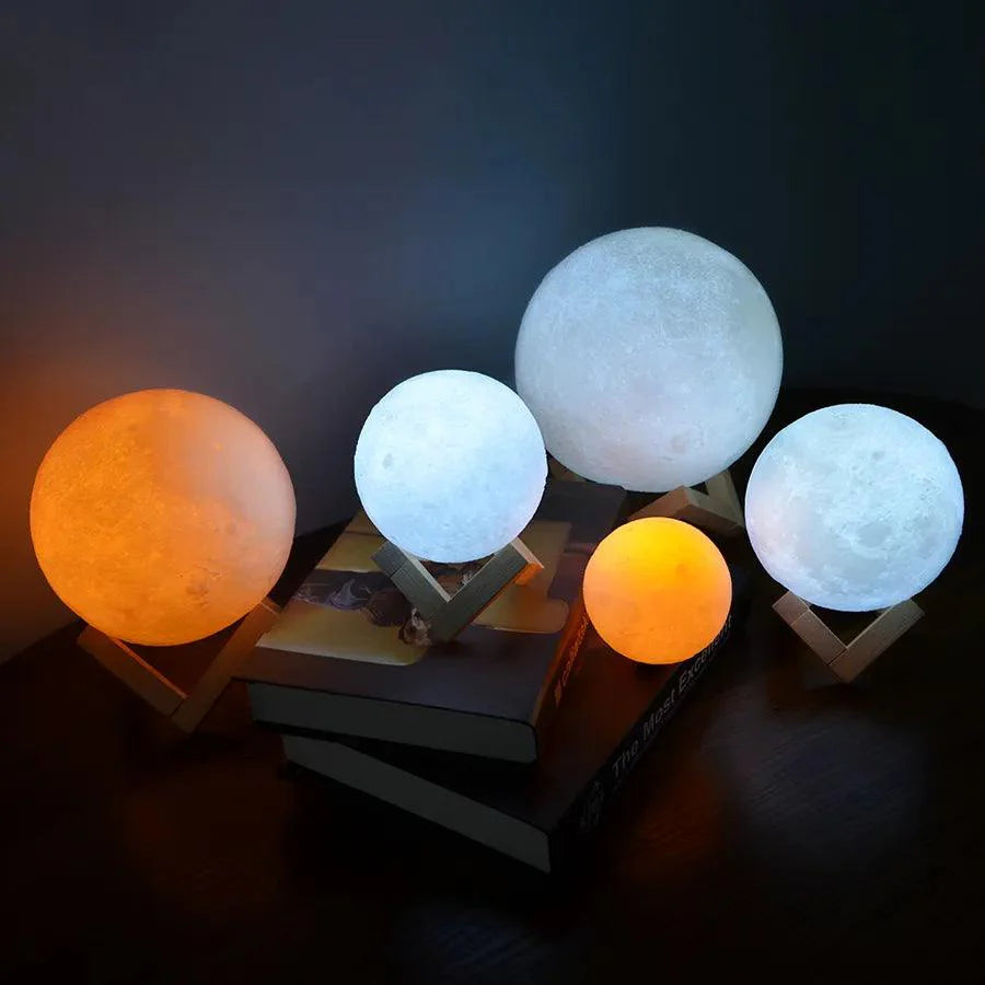 3D Printed Moon Lamp: Moon Light inside your room for home decor - Heart Crafted Gifts