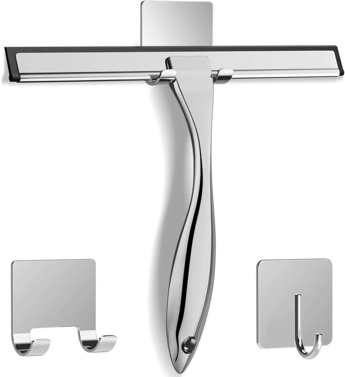 All-Purpose Stainless Steel Shower Squeegee – Silver Window & Mirror