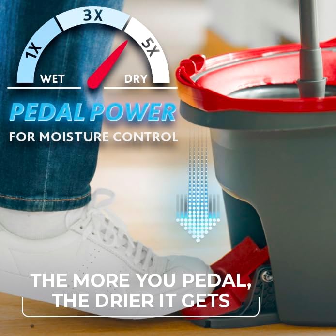 EasyWring Microfiber Spin Mop, Bucket Floor built-in wringer Cleaning System