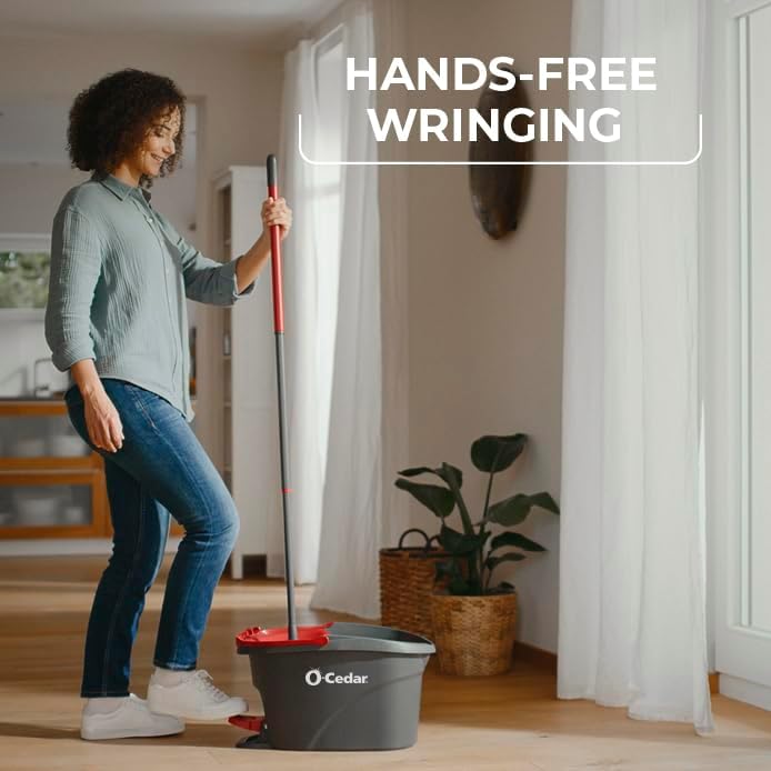 EasyWring Microfiber Spin Mop, Bucket Floor built-in wringer Cleaning System