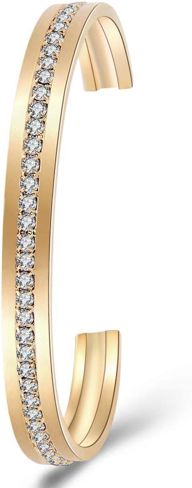 Weicam Women's Diamond Wristwatch Bangle Bracelet Jewelry