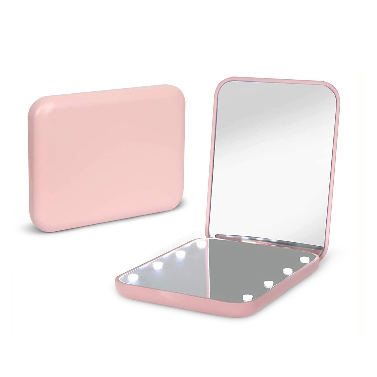 14-Pc  flawless Mini Makeup Brush Set with LED Light & Magnifying Mirror