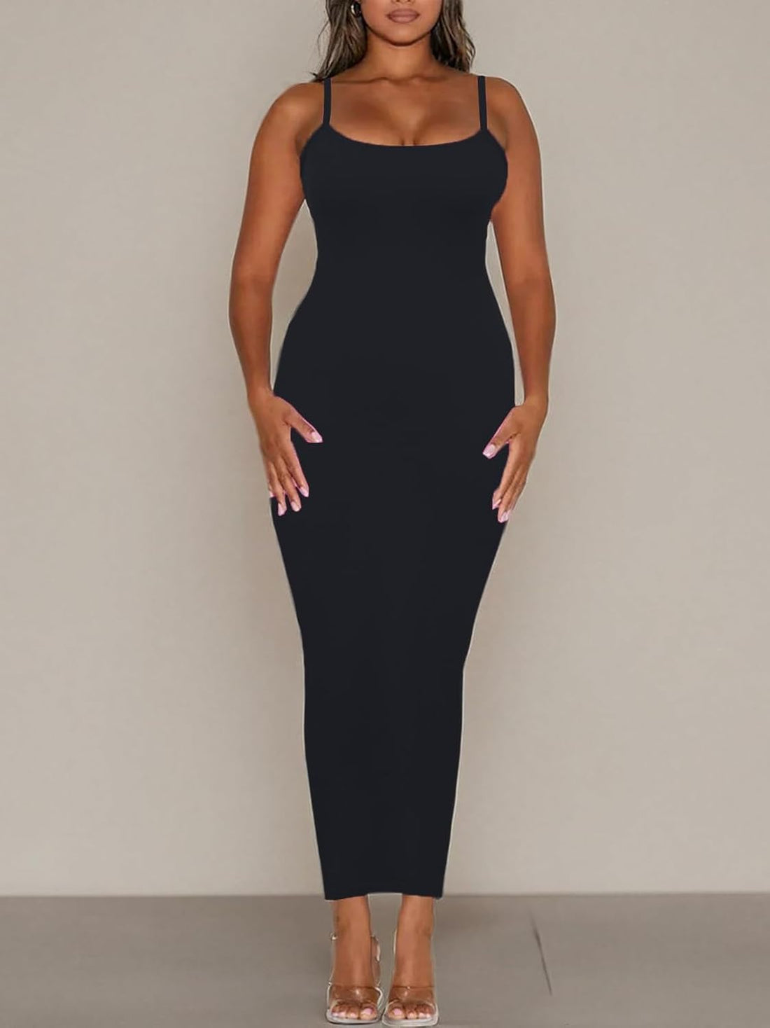 Women’s Spaghetti Strap Bodycon Maxi Dress – Summer Party