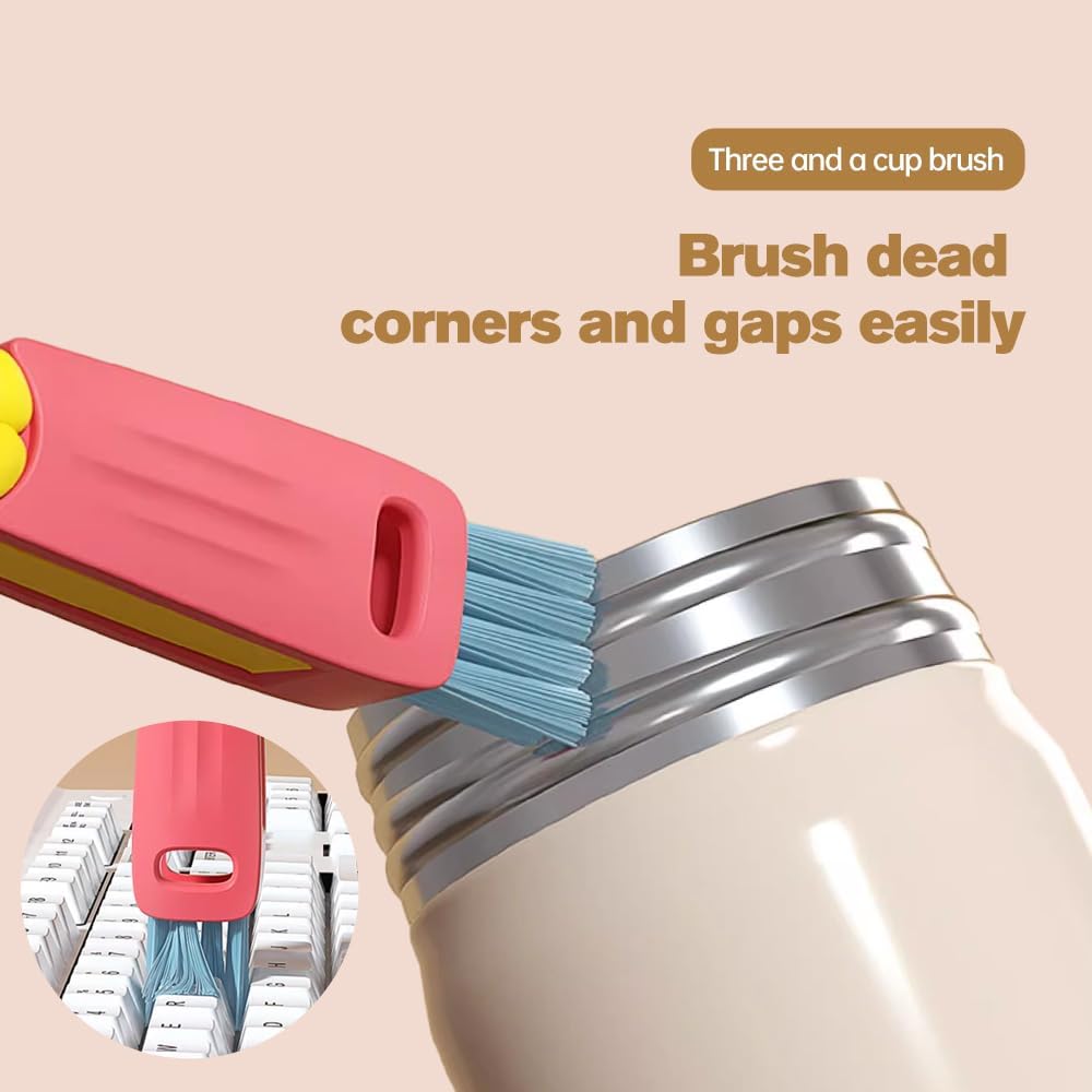 3-in-1 Cup Lid Cleaning Brush – Multifunctional Crevice Cleaning Brush for Bottle