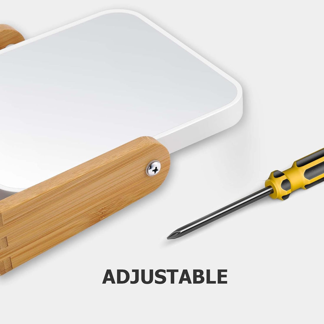 Double-Sided 8" Vanity Mirror with 1X/3X Magnification & Stand