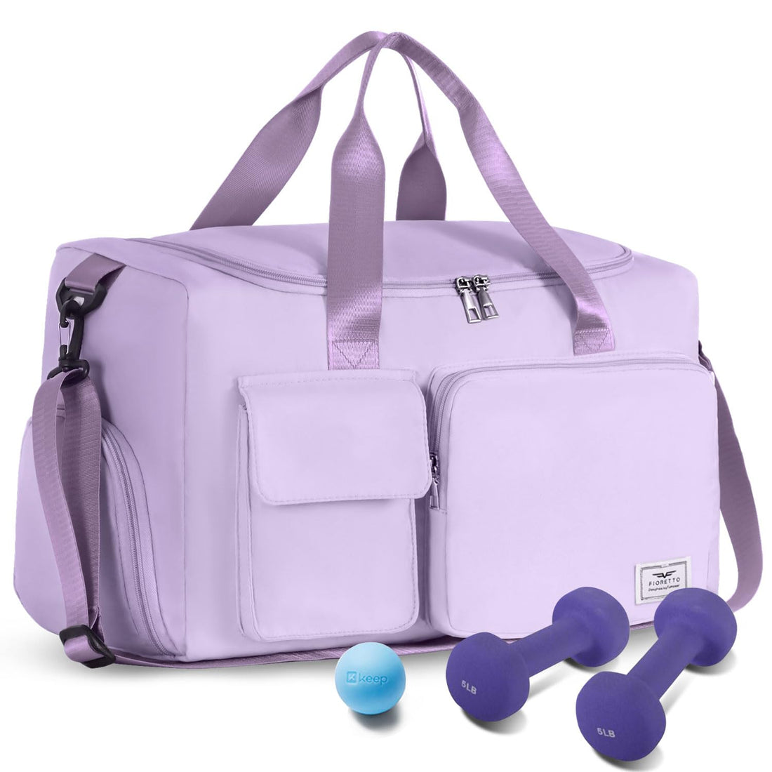 Women’s Gym Duffle Bag – 37L Travel Bag with Shoe Pocket