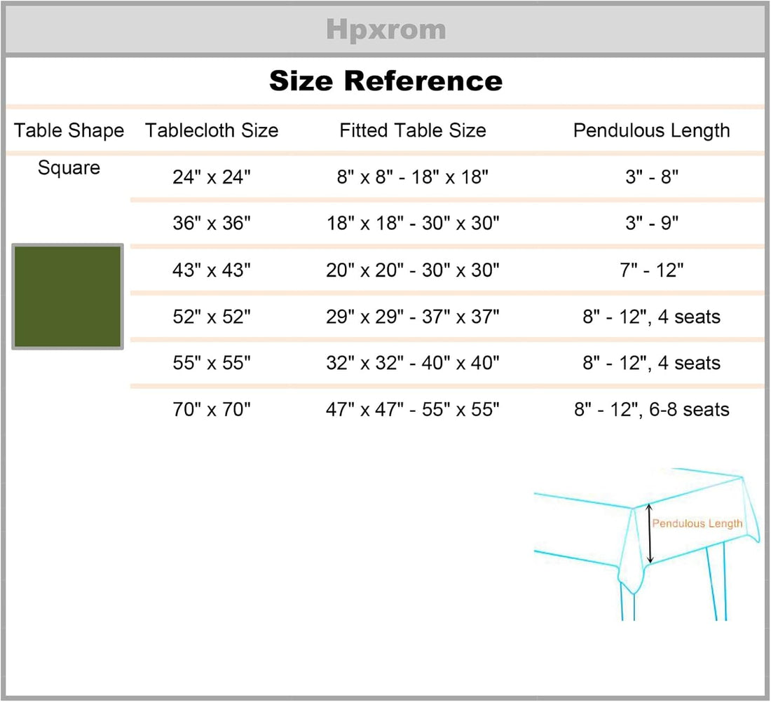 Rustic Blue Striped Tassel Tablecloth 24"x24" for Small Tables