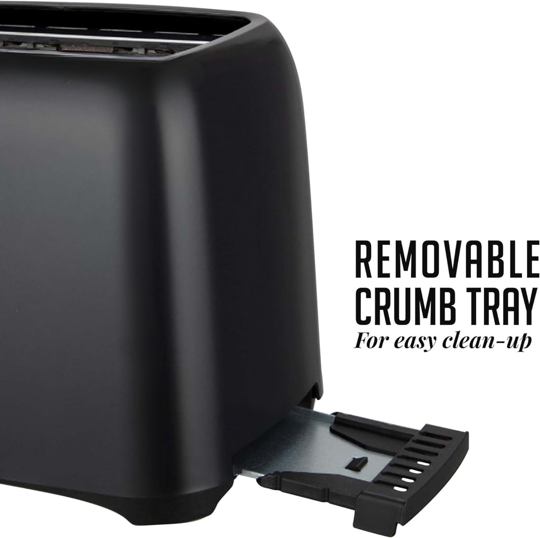 Electric 2-Slice Toaster with 6-Shade Browning & Removable Tray