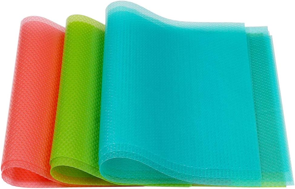 9-Pack Refrigerator Mats – Washable Fridge Liners, Easy to Clean Shelf