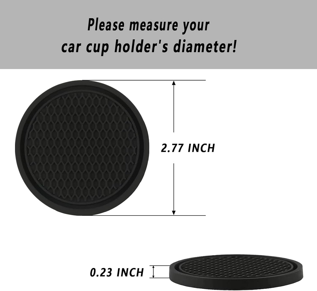 Car Cup Holder Coasters – 4PCS Non-Slip Silicone Inserts for Cup Holders