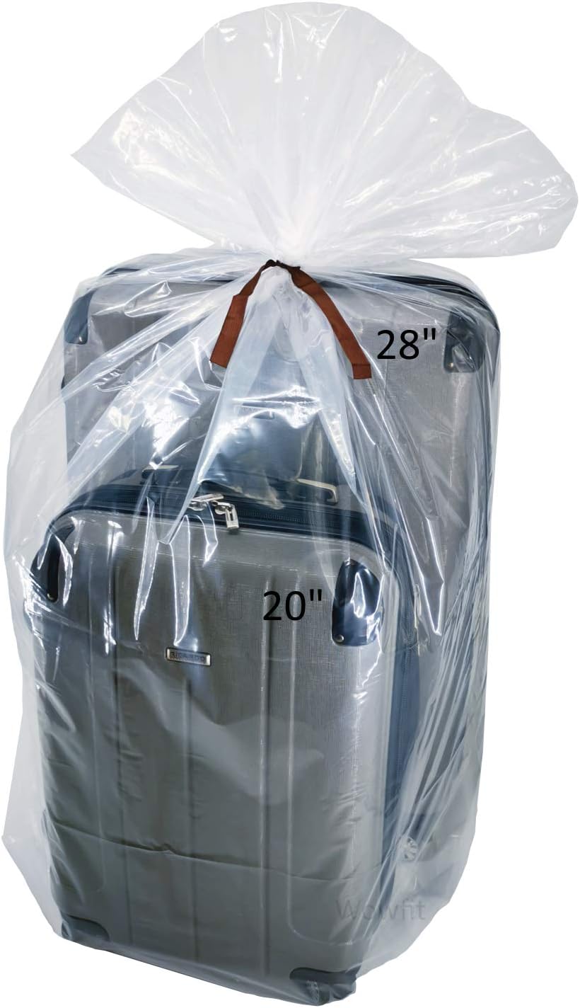 Wowfit 5-Pack Extra Large Clear Plastic Bags – 40x60 Inches