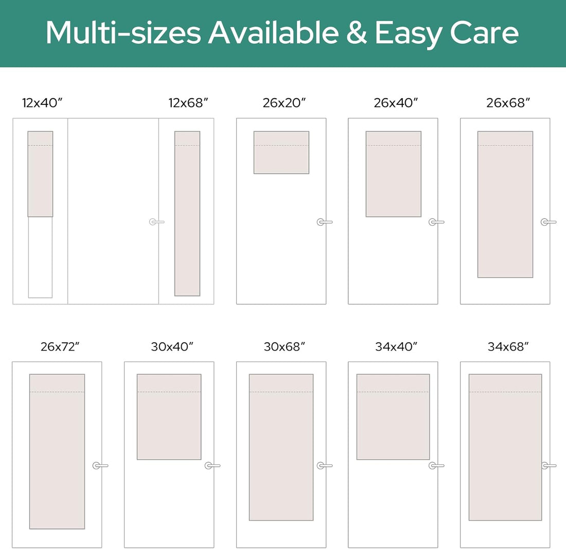 Linen Blackout French Door Curtain – Thermal Privacy Shade 26x68