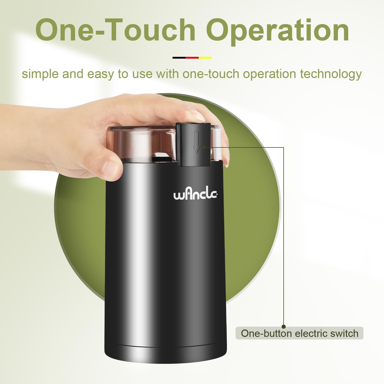 Electric Coffee Grinder Spice Grinder One Touch Coffee Mill for Beans