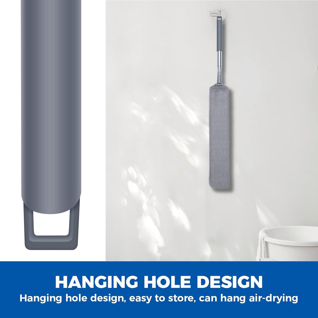 Retractable Gap Dust Cleaner with 2 Microfiber Dusting Cloths  Duster