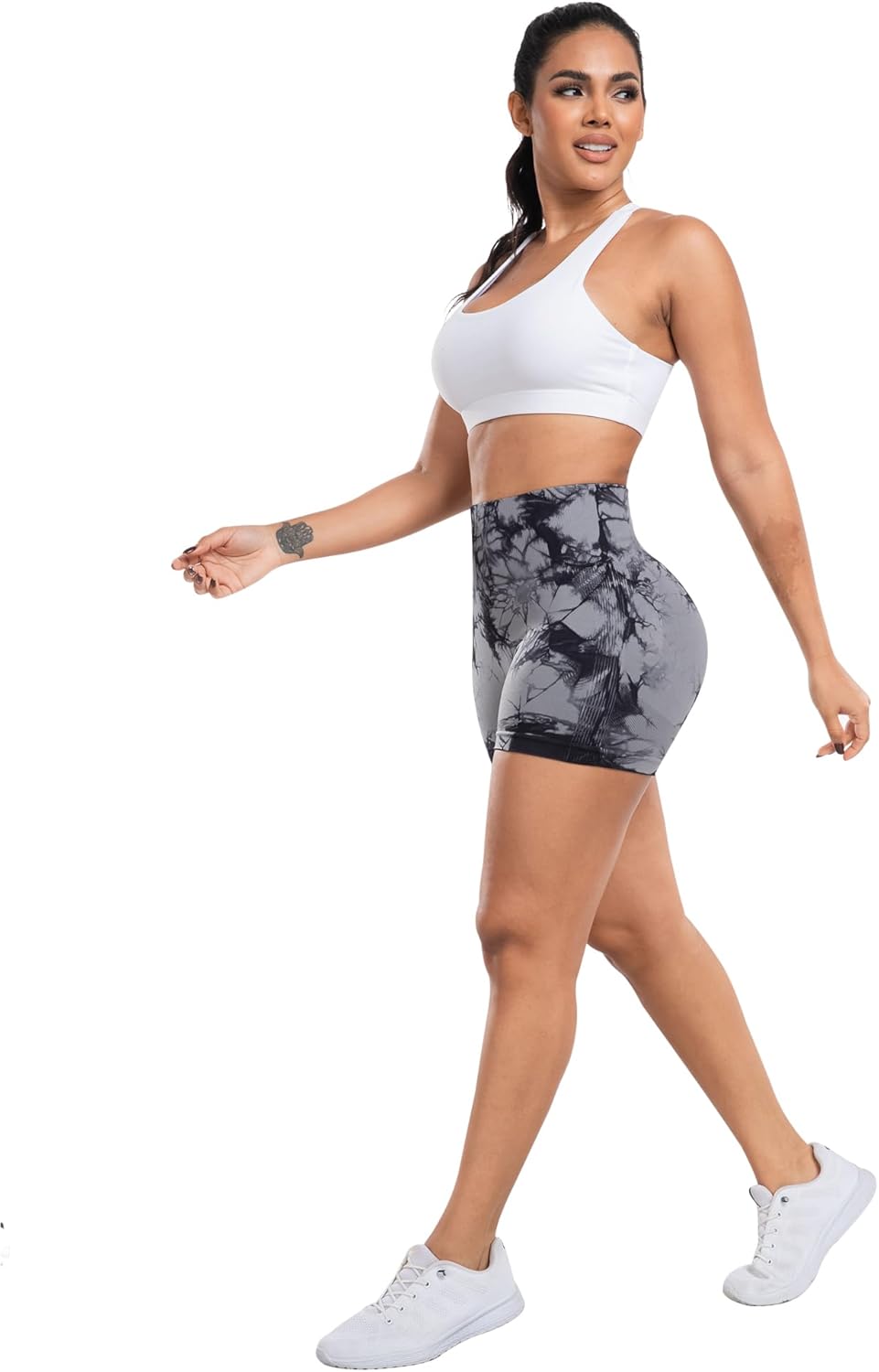 Women’s High Waisted Scrunch Butt Biker Shorts – Seamless Gym & Running Shorts