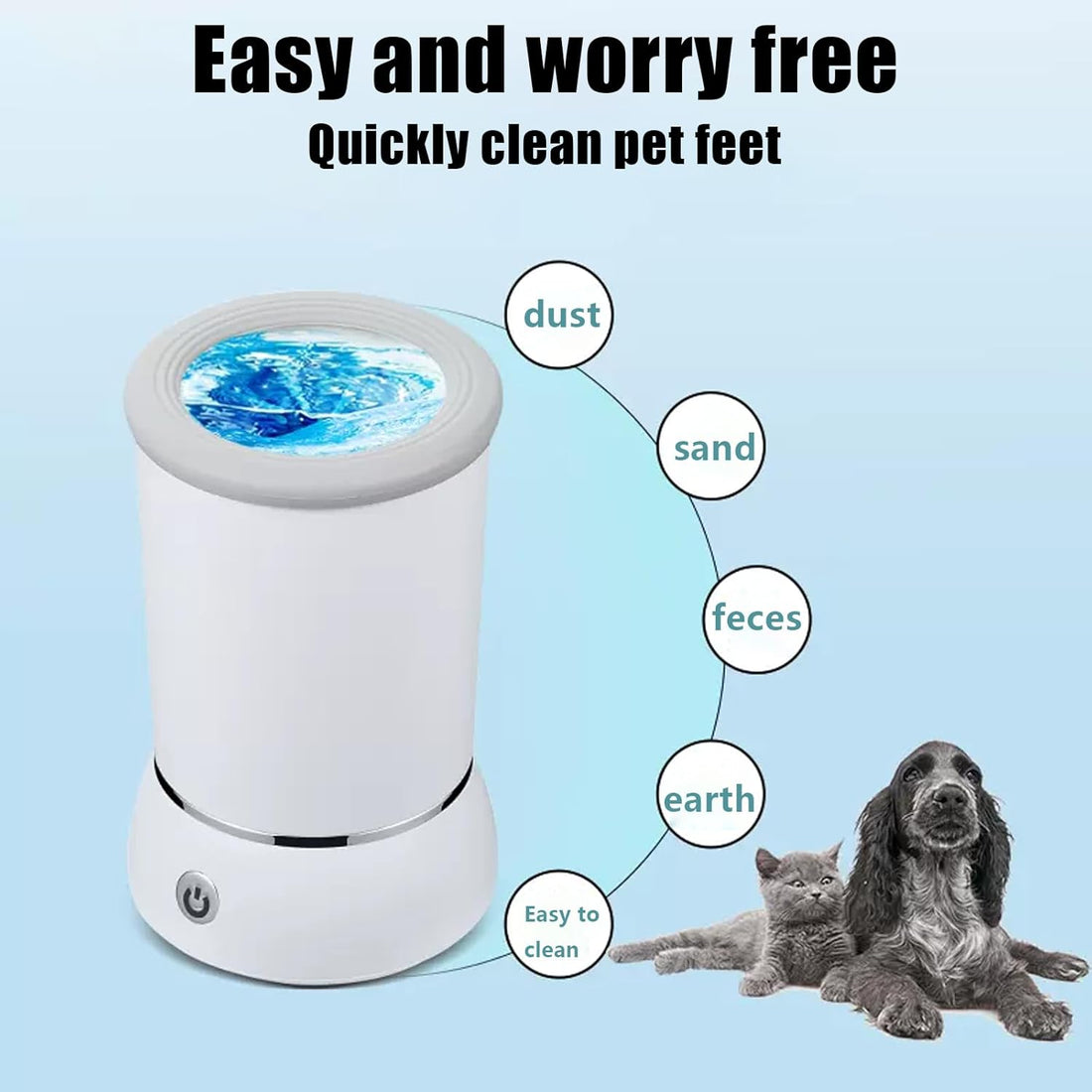 Electric Dog Paw Cleaner & Massager – soft silicone Automatic USB Rechargeable spotless