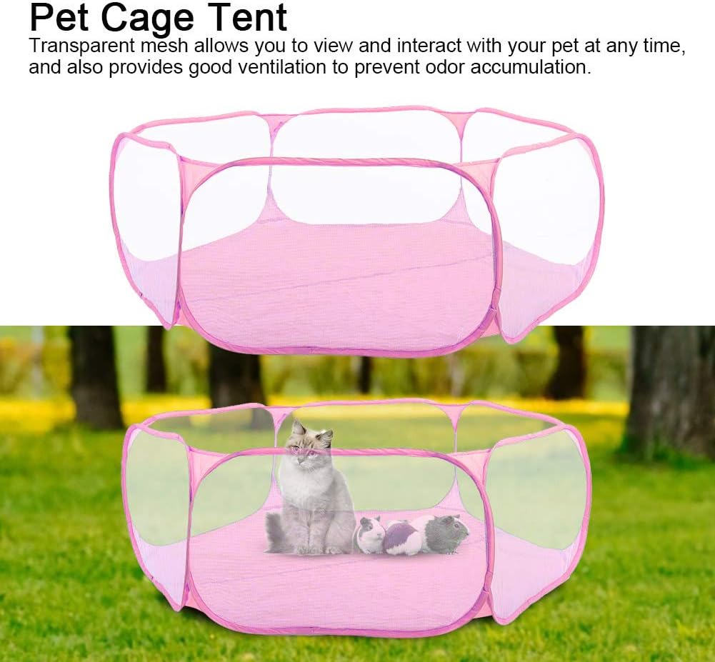 Animal Playpen – Portable Pop-up Interactive Tent Foldable Mesh Cage