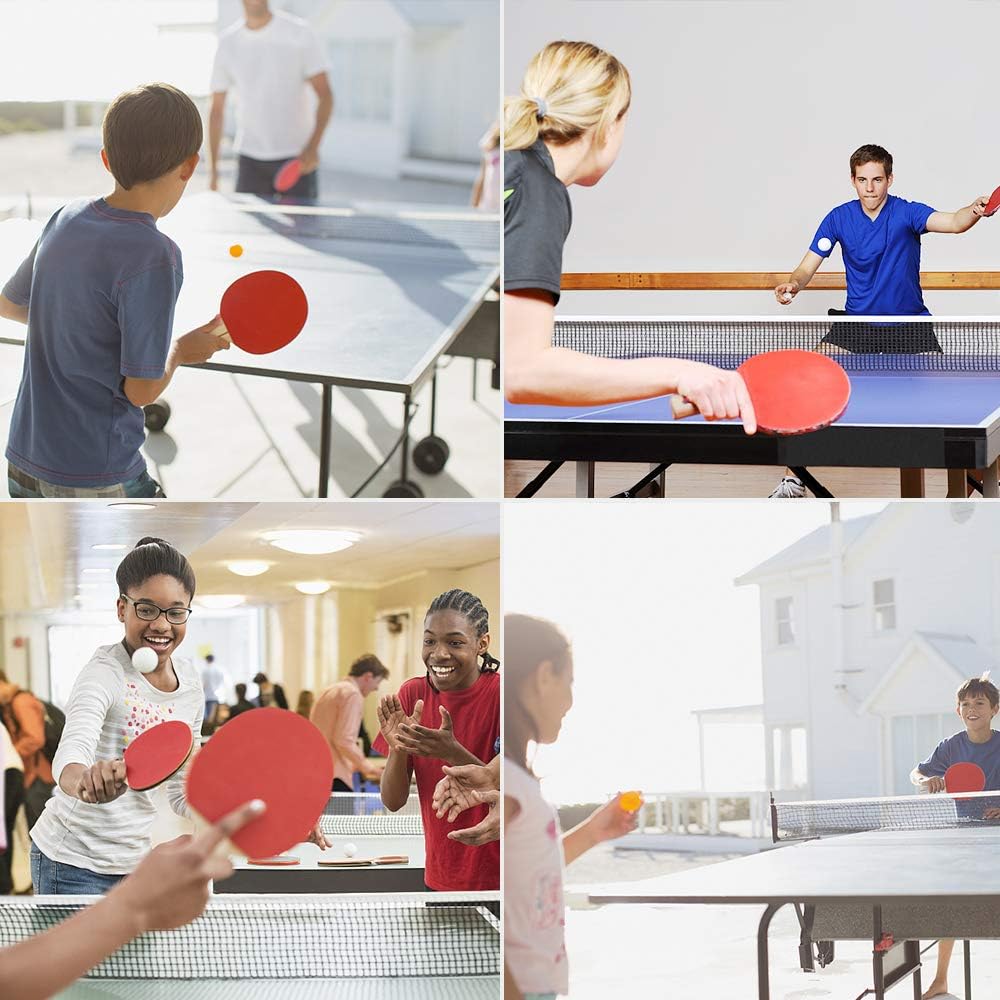 Portable Ping Pong Paddle Set with Retractable Net, Rackets, Balls & Carry Bag