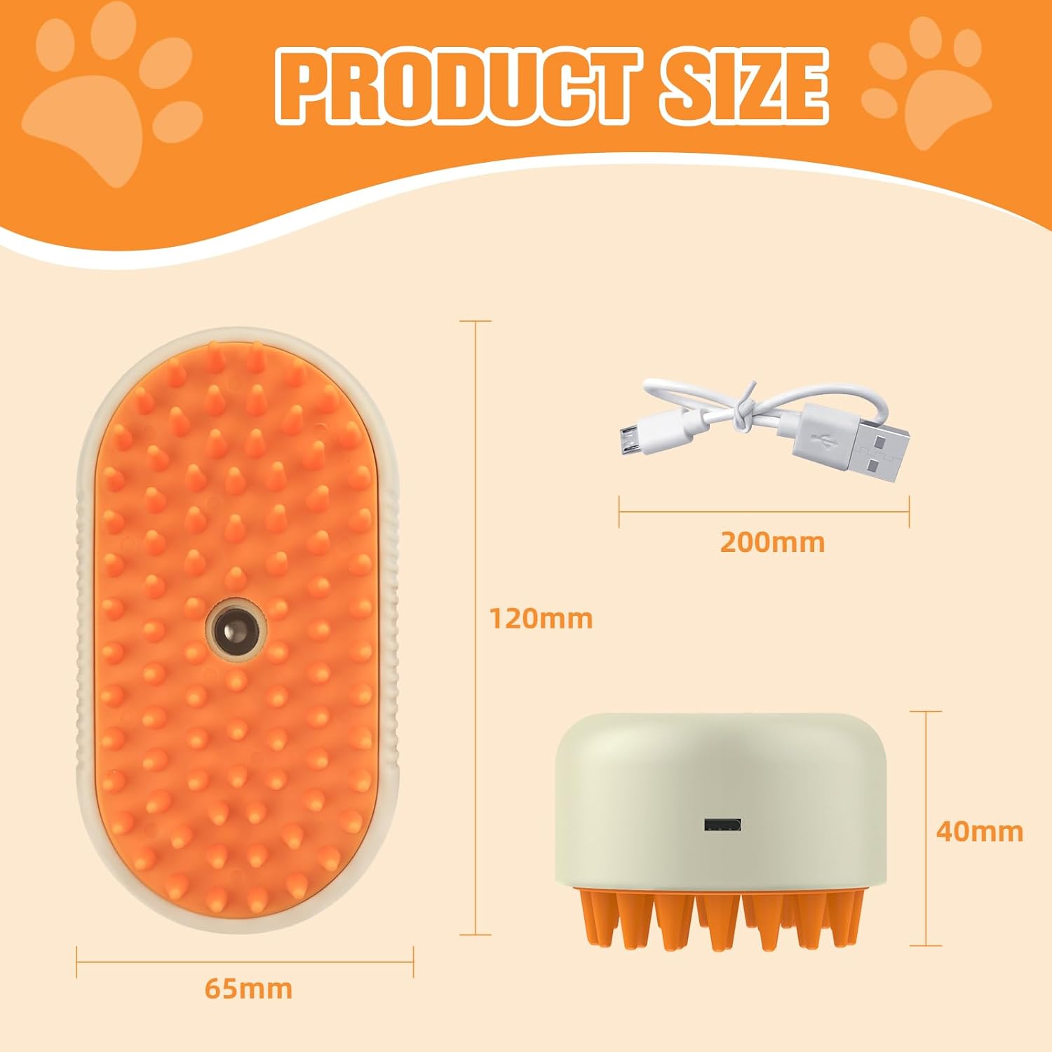 Steam Brush for Dogs & Cats – 3-in-1 Steamy Pet Brush for Shedding,