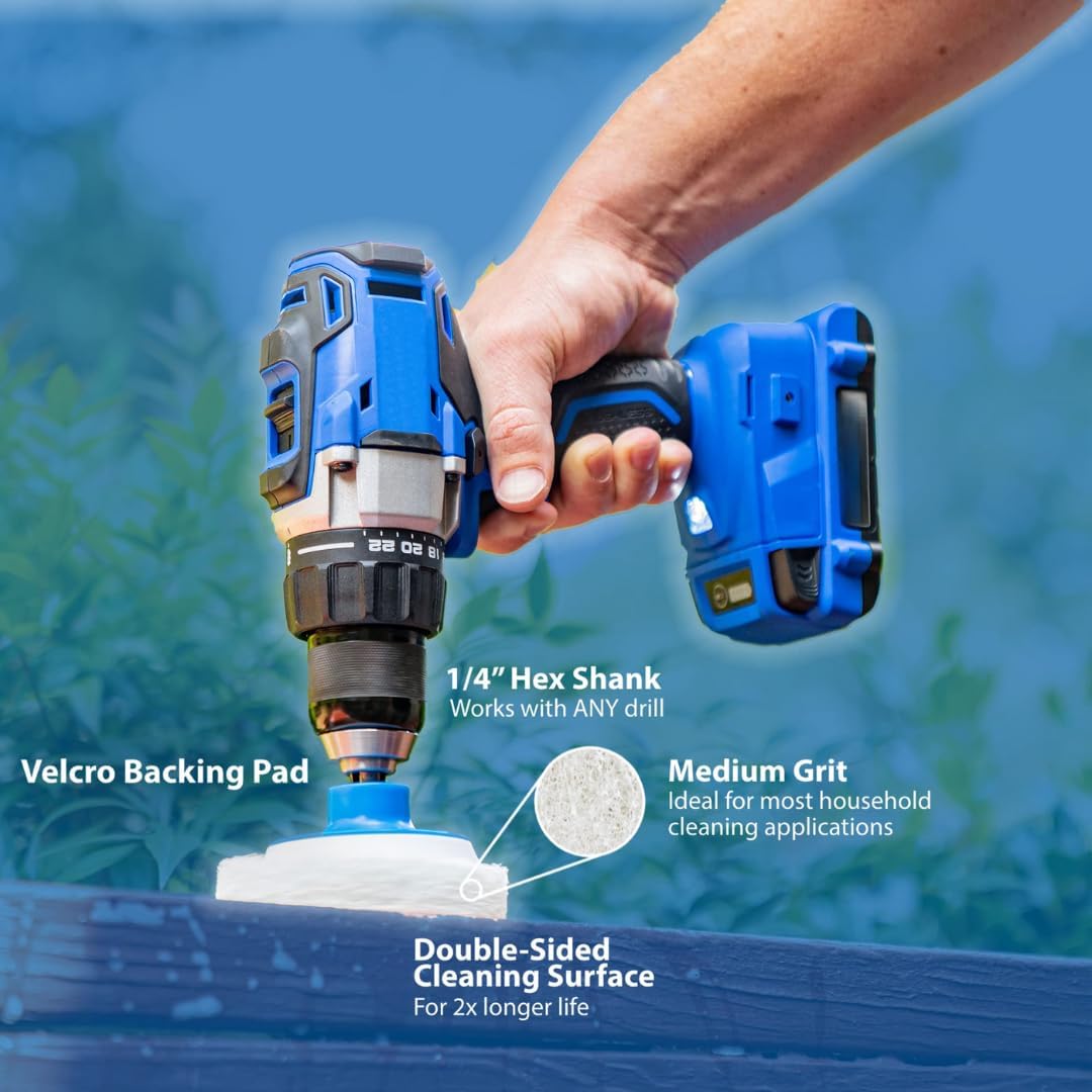 7 Pack Drill Brush Set for Deep Cleaning – Scratch Resistant – Ideal