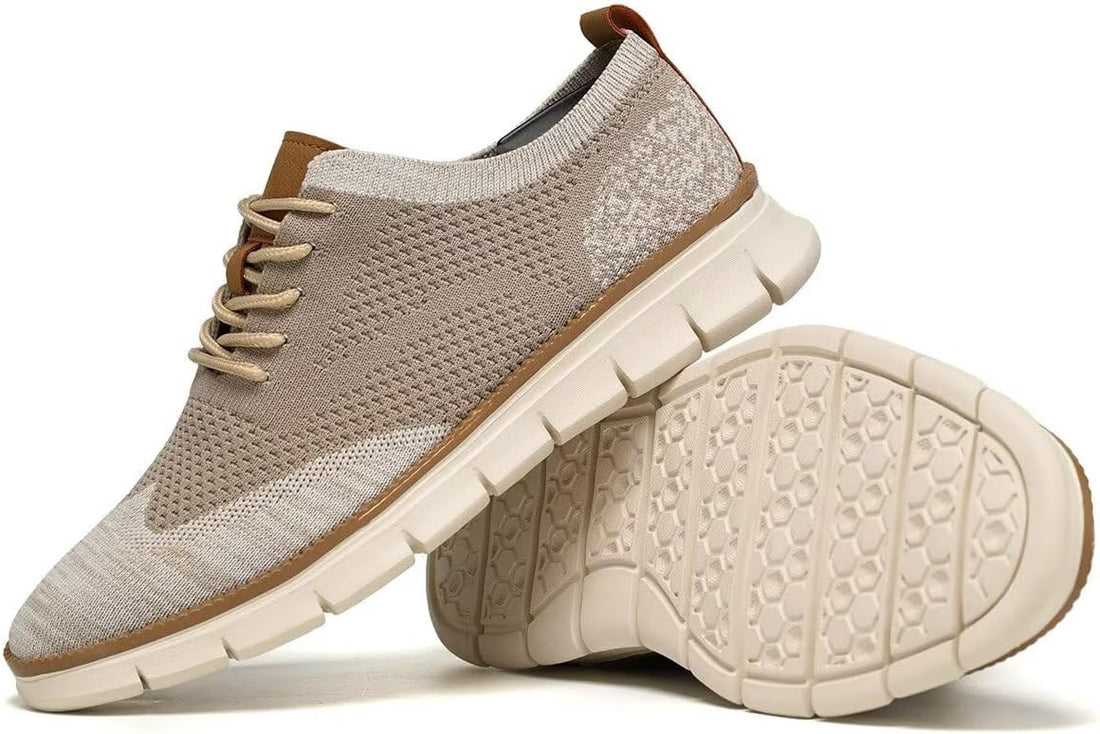 Men’s Casual Dress Oxfords – Breathable Knit Business Shoes