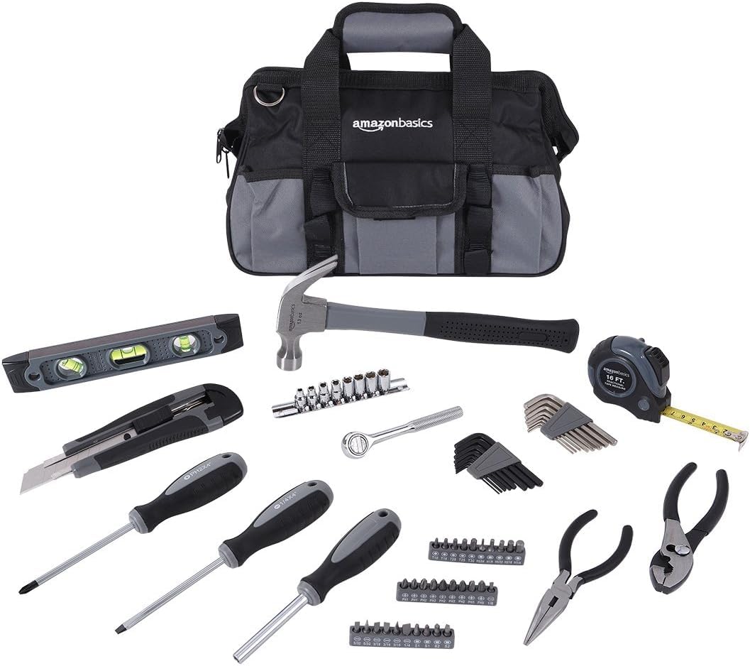 65-Piece Home Tool Kit with Storage Bag – Essential DIY Hand Tools