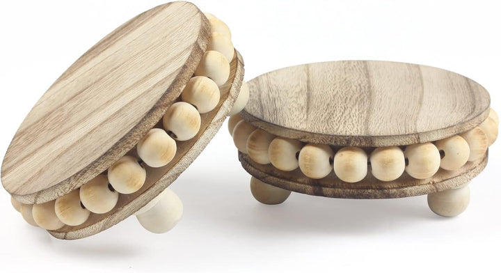 2 Pack Wood Riser, Risers for Decor，Pedestal Stand for Living Home