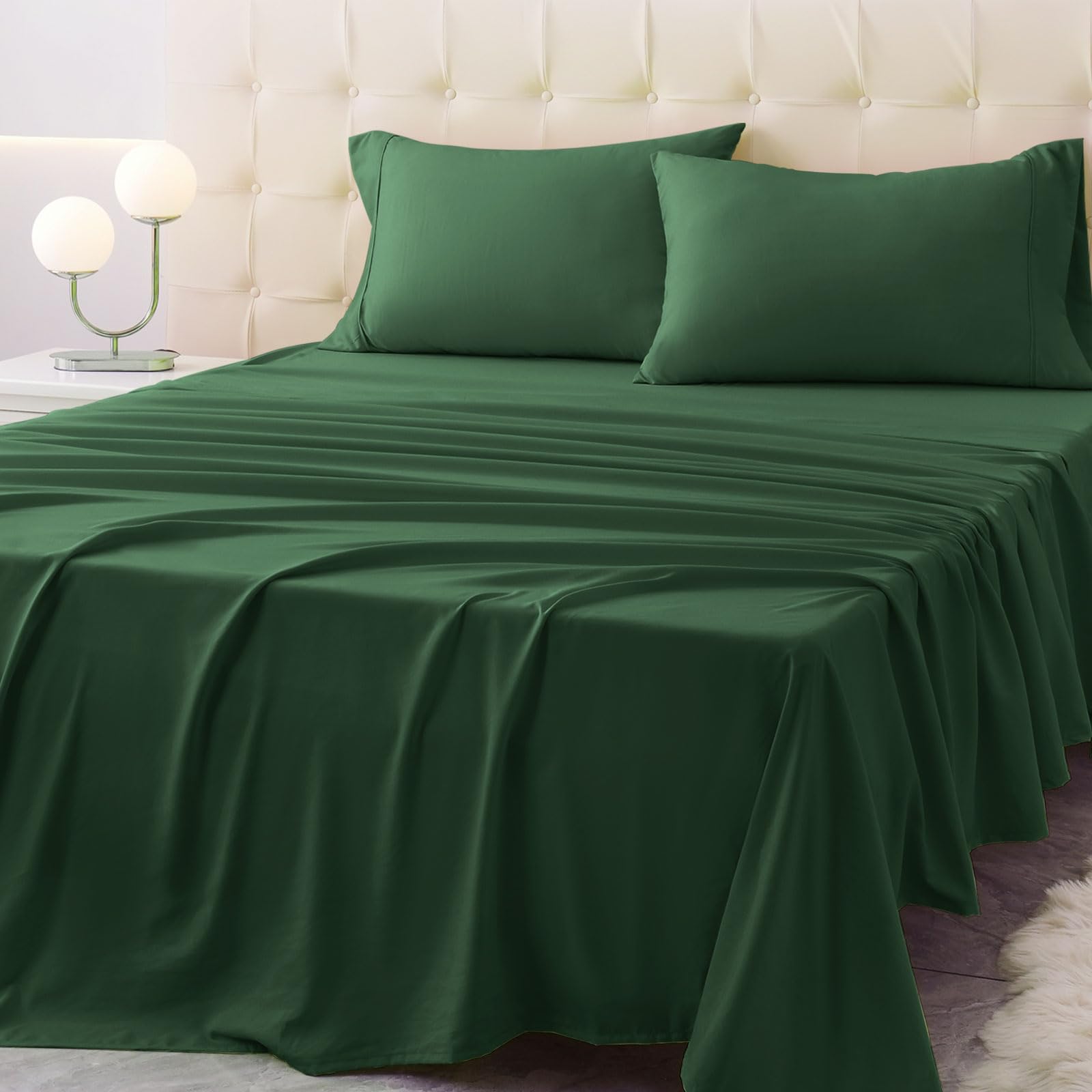 Full Size Bed Sheet Set – 4-Piece Soft Microfiber Sheets