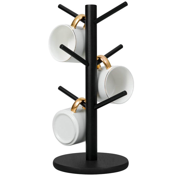 Mug Holder Tree, Coffee Cup Holder with 6 Hooks (Black