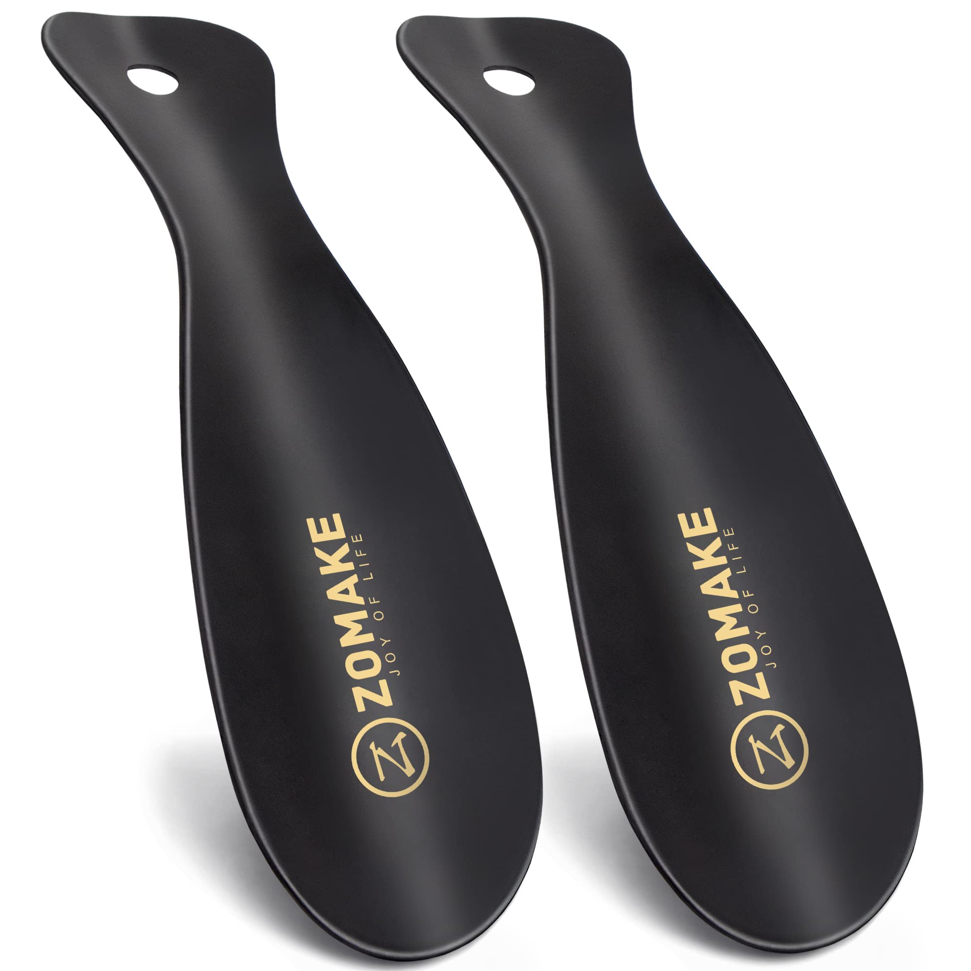 Metal Shoe Horn 2 Pack – Stainless Steel Shoehorn 7.5 Inches – Portable, Durable