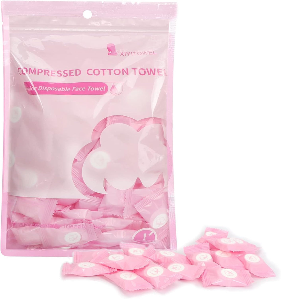 100 PCS Mini Compressed Cotton Towels – Portable Disposable Face