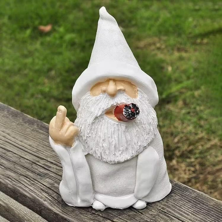 Funny Middle Finger Gnome – 5.9" Resin Outdoor Lawn & Patio Decor
