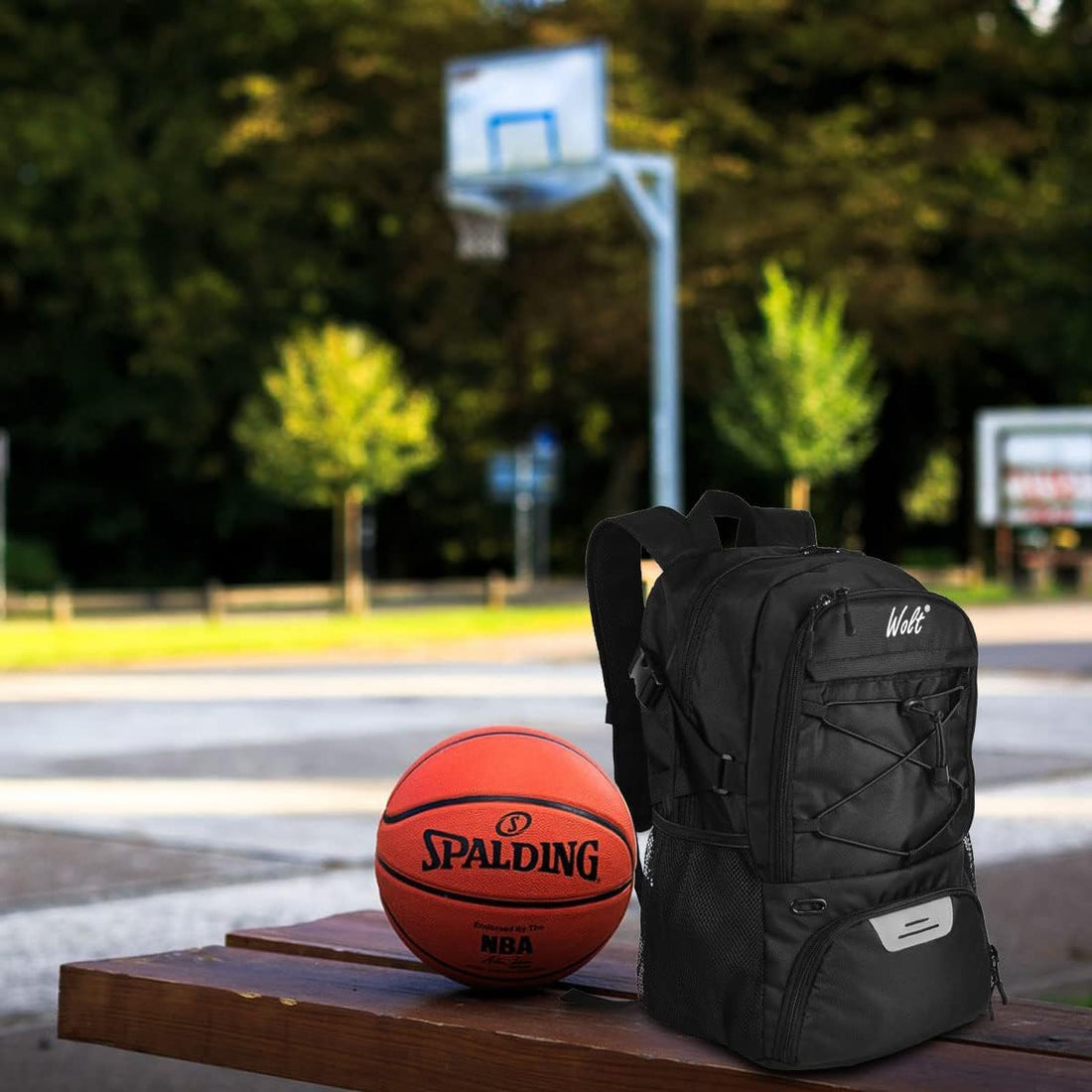 WOLT Basketball Backpack with Shoe & Ball Compartments