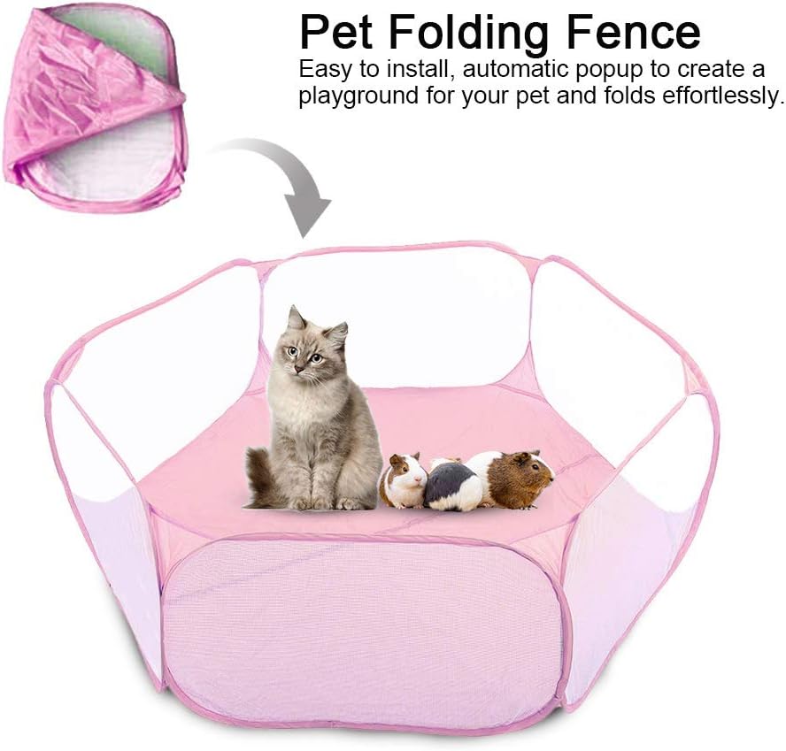 Animal Playpen – Portable Pop-up Interactive Tent Foldable Mesh Cage