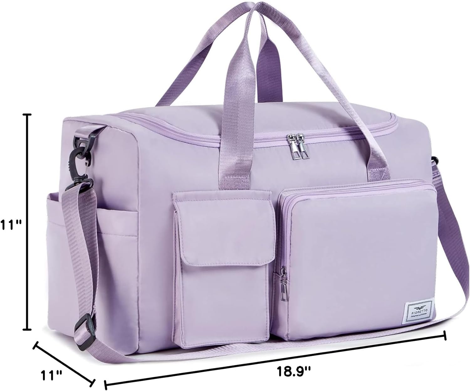 Women’s Gym Duffle Bag – 37L Travel Bag with Shoe Pocket