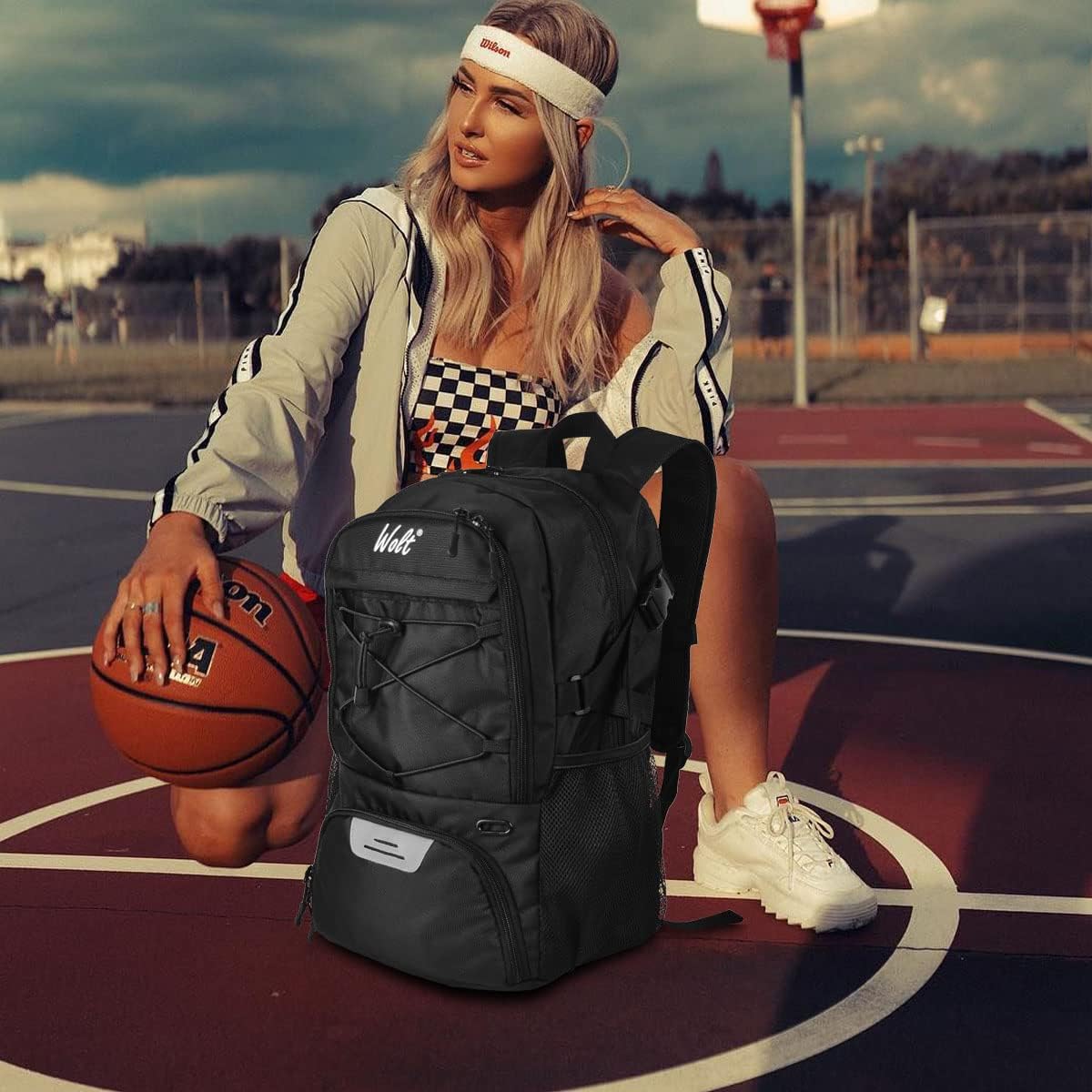 WOLT Basketball Backpack with Shoe & Ball Compartments