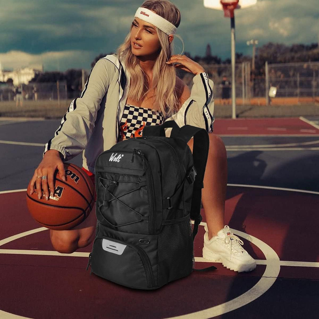 WOLT Basketball Backpack with Shoe & Ball Compartments