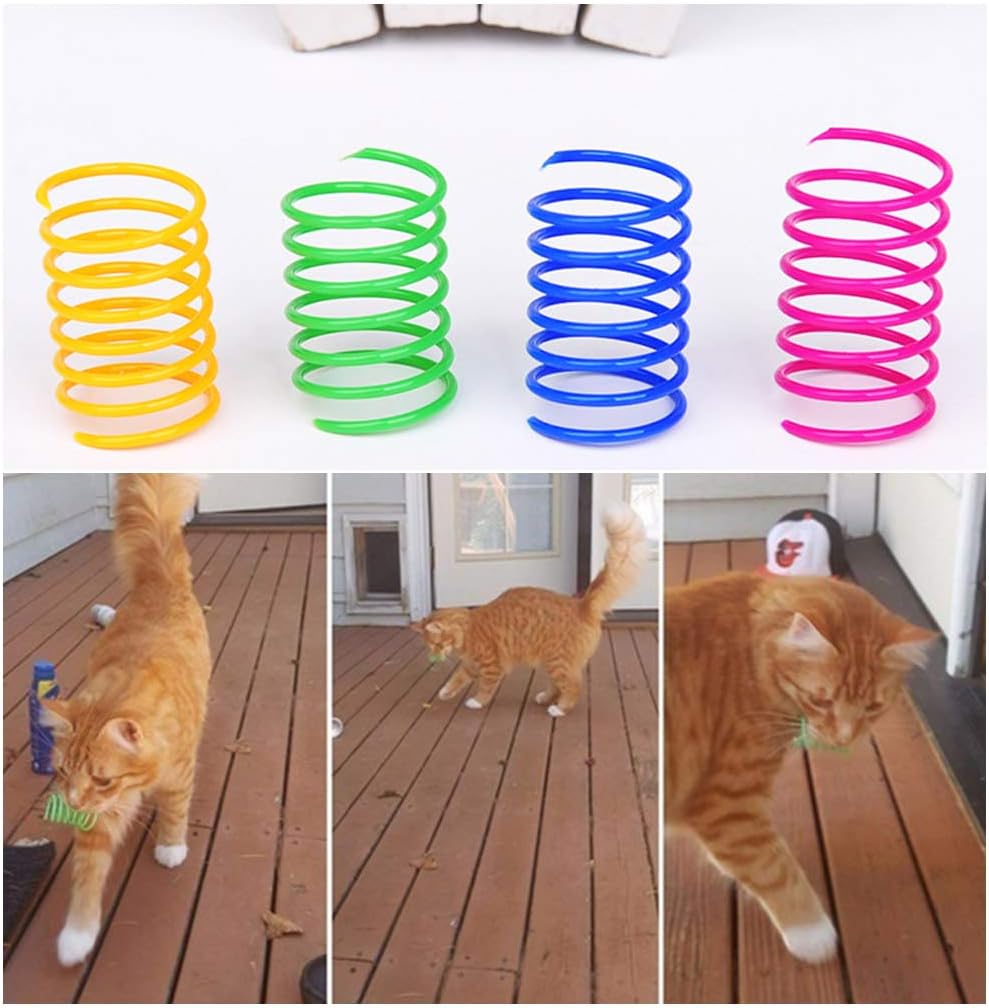 Andiker Cat Spiral Spring – 12-Piece Interactive Toy Set for Cat Colorful