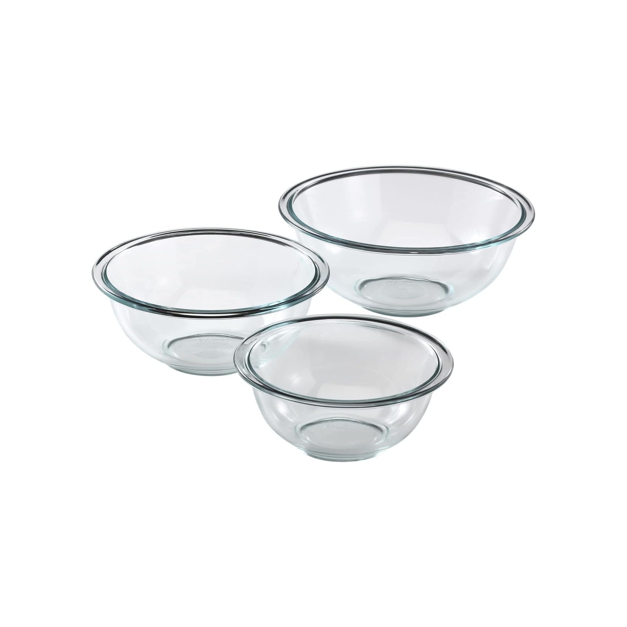 Pyrex Smart Essentials 3-Pack Prepware Set Glass Mixing Bowls