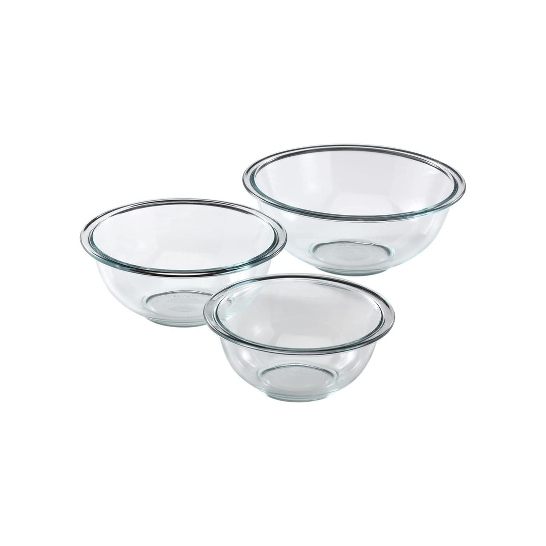 Pyrex Smart Essentials 3-Pack Prepware Set Glass Mixing Bowls