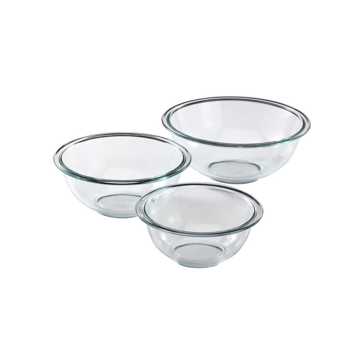 Pyrex Smart Essentials 3-Pack Prepware Set Glass Mixing Bowls