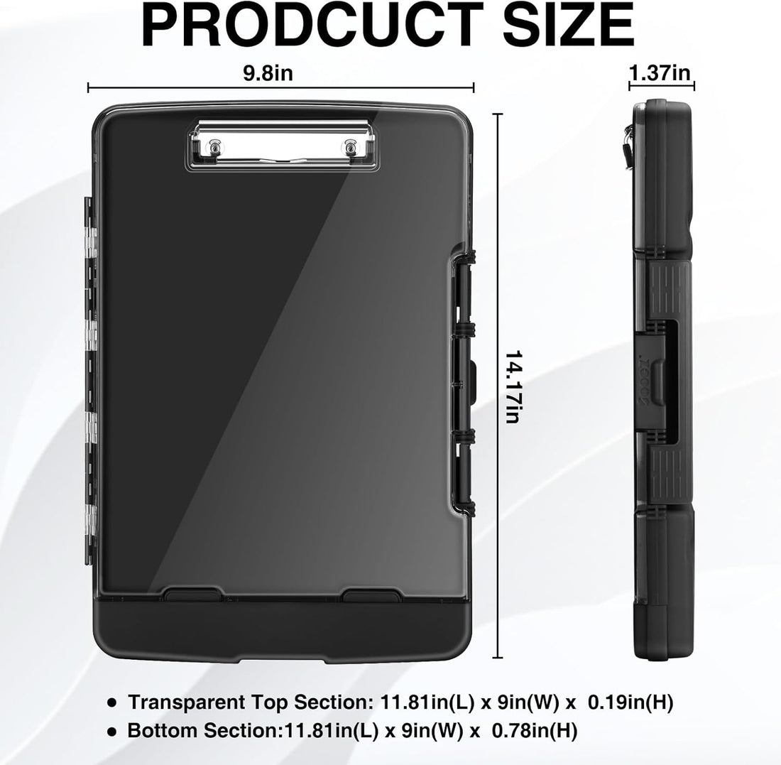 Heavy Duty Clipboard with Dual Storage & Pen Holder, Dry Erase