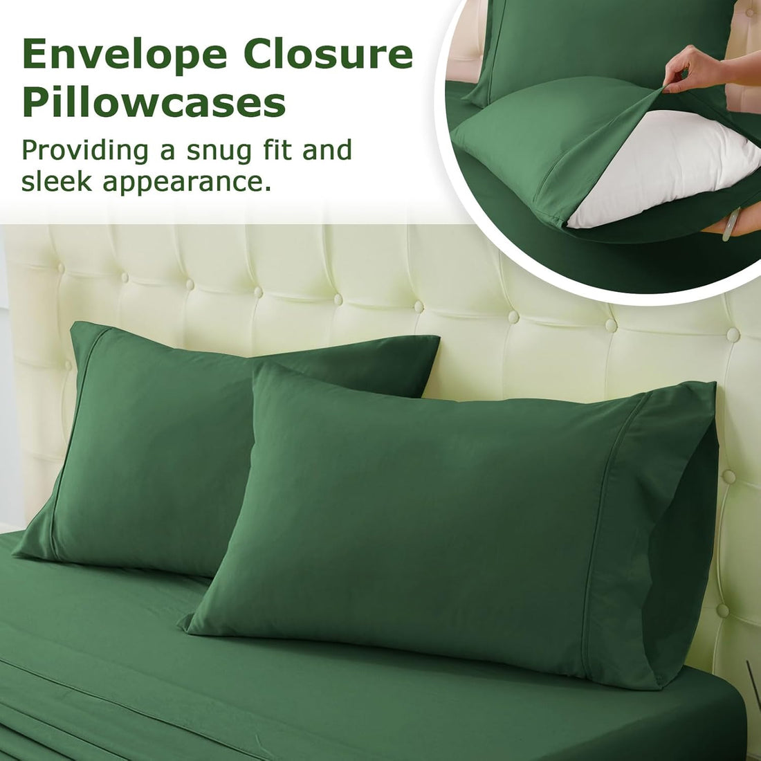 Full Size Bed Sheet Set – 4-Piece Soft Microfiber Sheets