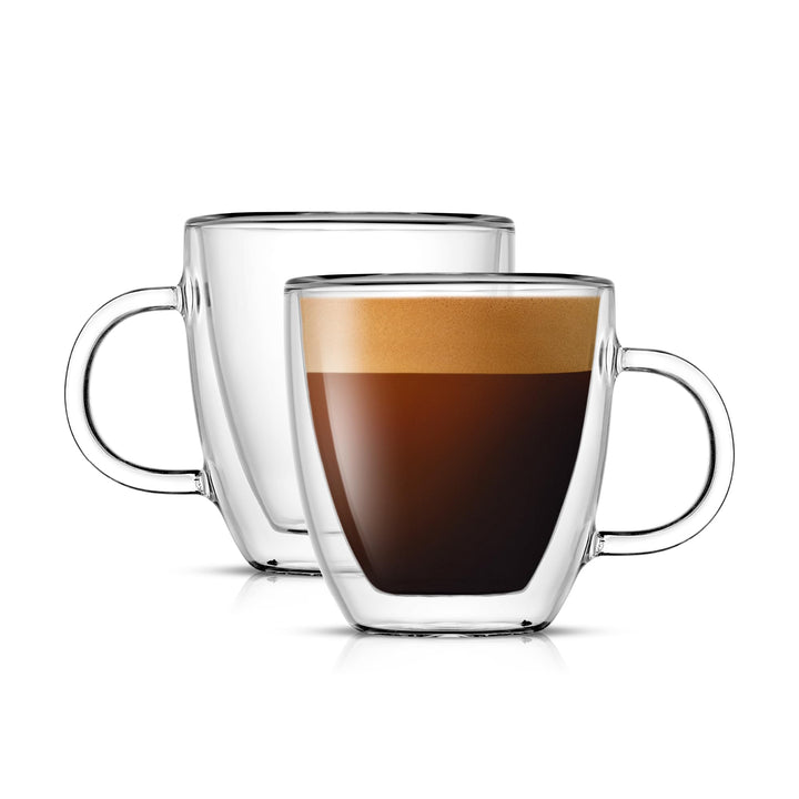 Savor Double Wall Insulated Glasses Espresso Mugs (Set of 2) - 5.4-Ounces