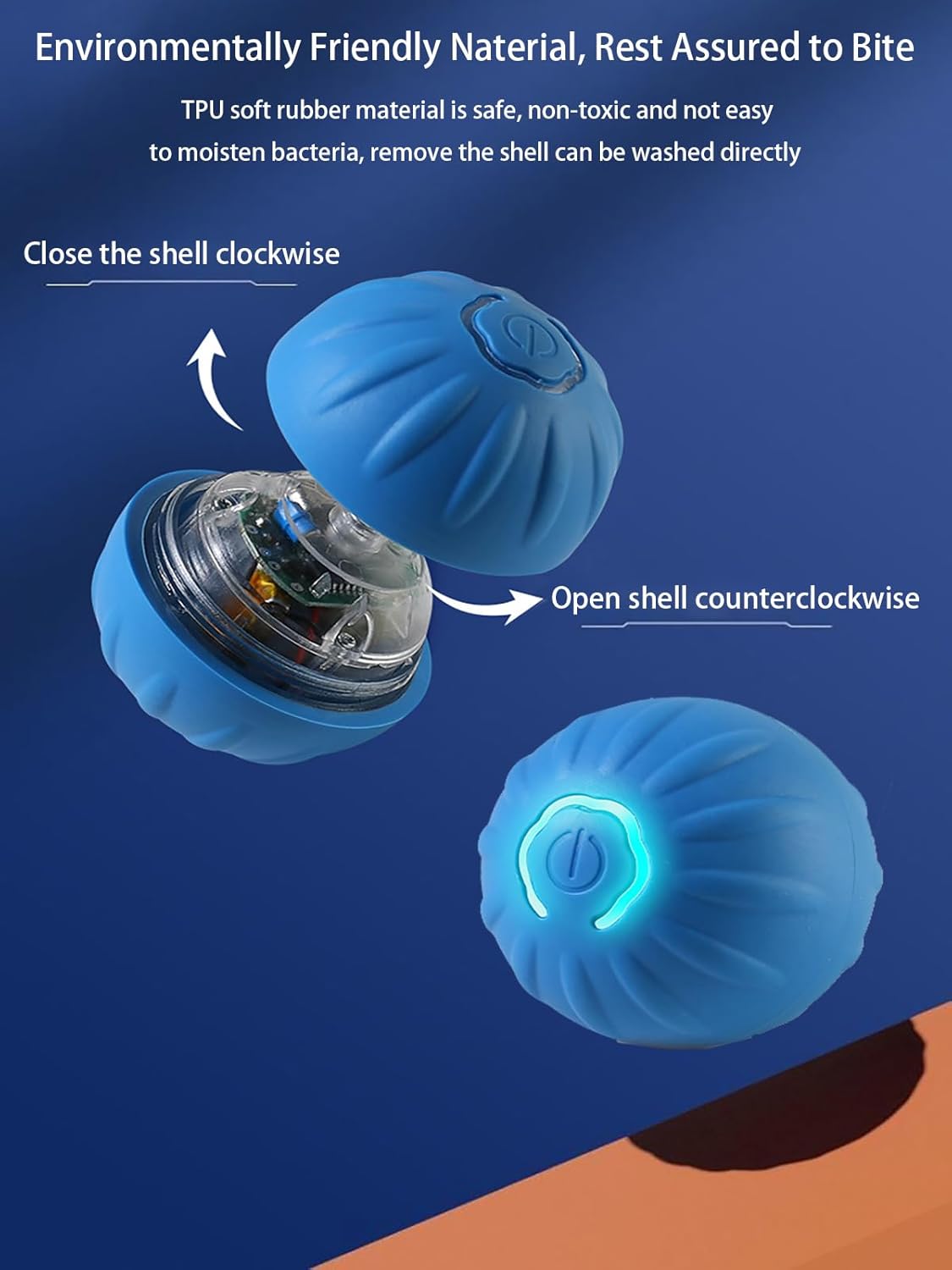 Interactive LED Dog Ball (2 inch) – USB Rechargeable