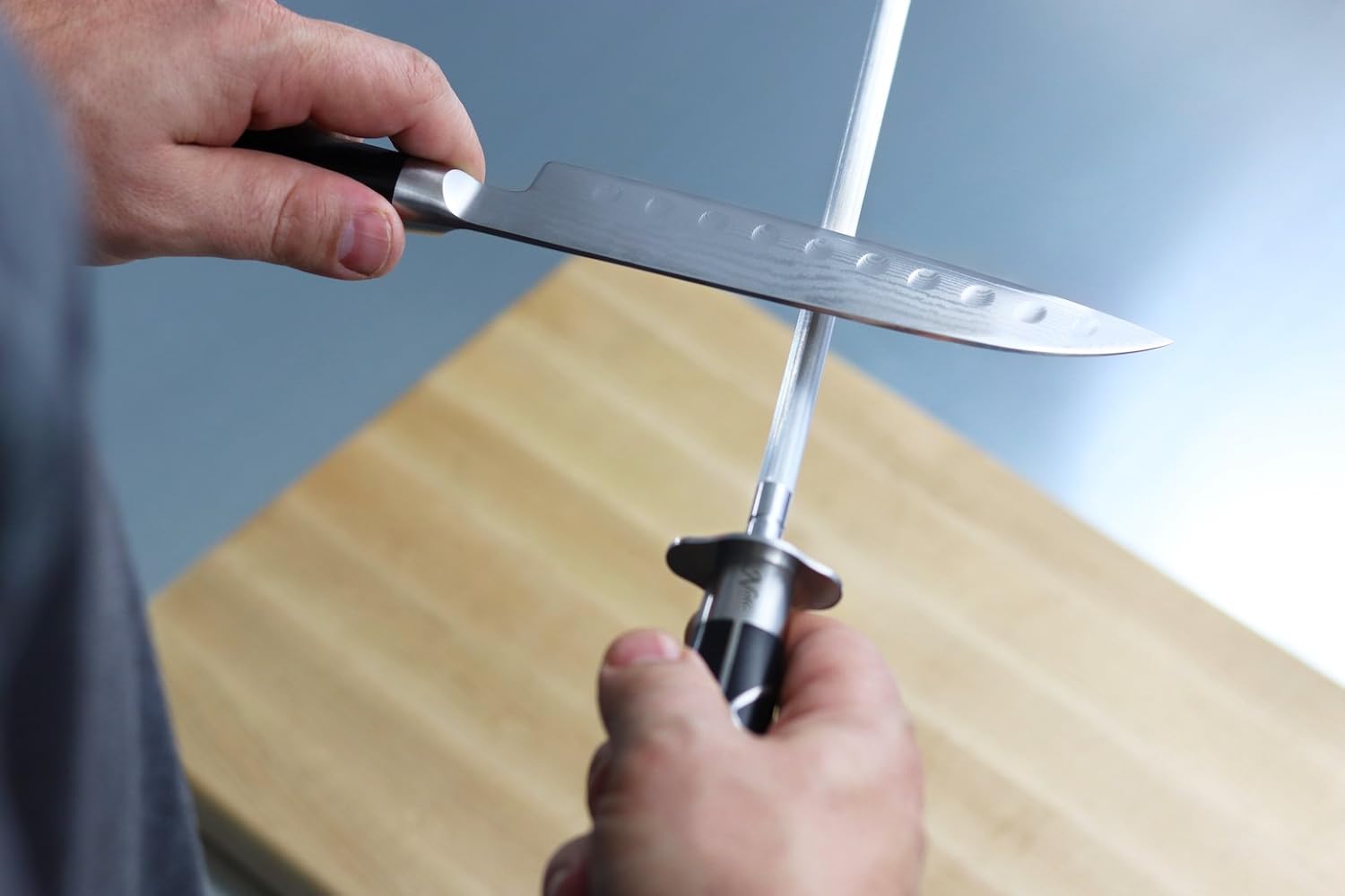 12” Magnetized Professional Honing Steel – Durable Rust-Resistant Knife