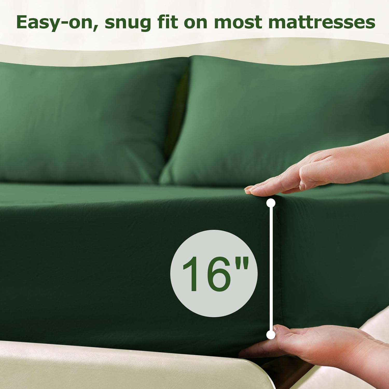 Full Size Bed Sheet Set – 4-Piece Soft Microfiber Sheets