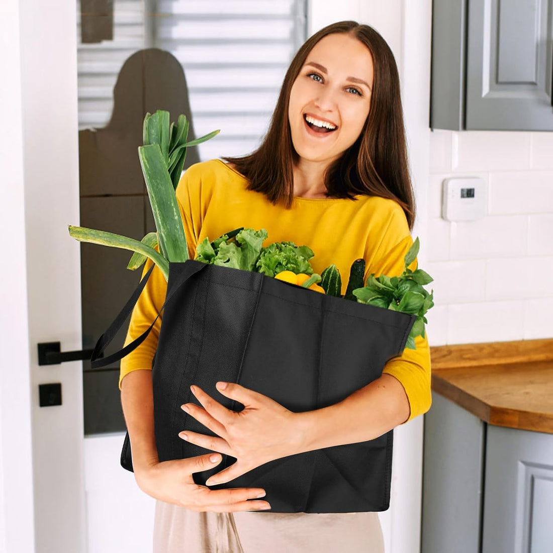 Reusable Grocery Shopping Bags – 10 Pack Large Foldable Tote Bags