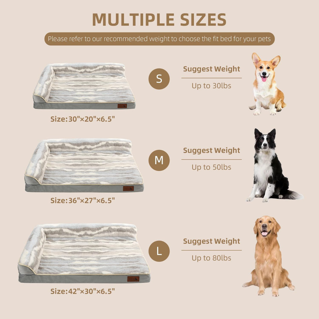 Orthopedic Dog Bed – Large, L-Shaped Sofa with Washable Cover high-quality